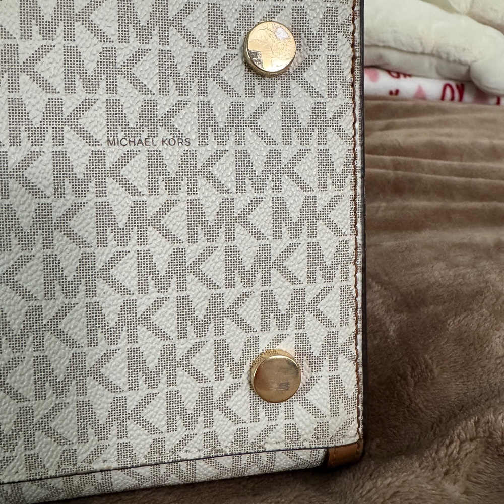 Michael Kors Brown and Cream Tote Bag - Picture 5 of 10